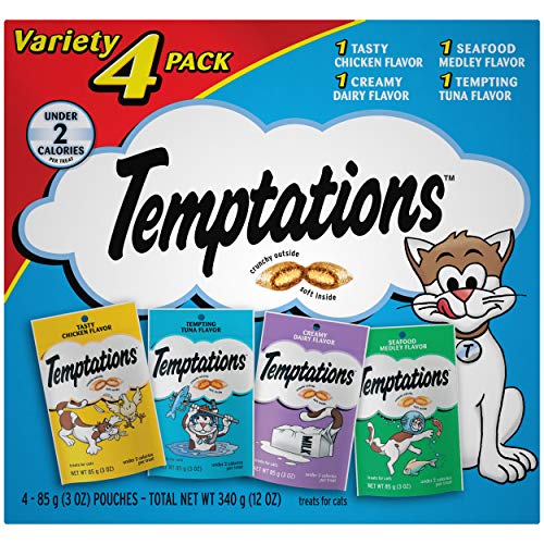 TEMPTATIONS Classic Cat Treats Feline Favorites Variety Pack