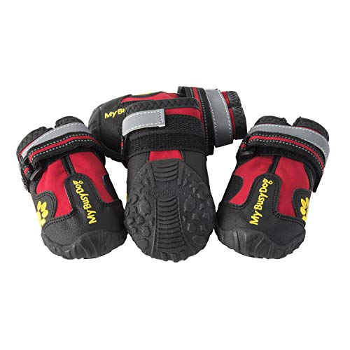 My Busy Dog Water Resistant Dog Shoes with Two Reflective Fastening Straps