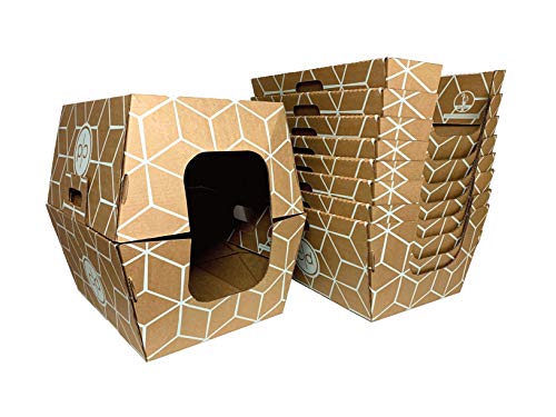 Cats Desire Biodegradable & Disposable Litter Box (Natural Brown)
