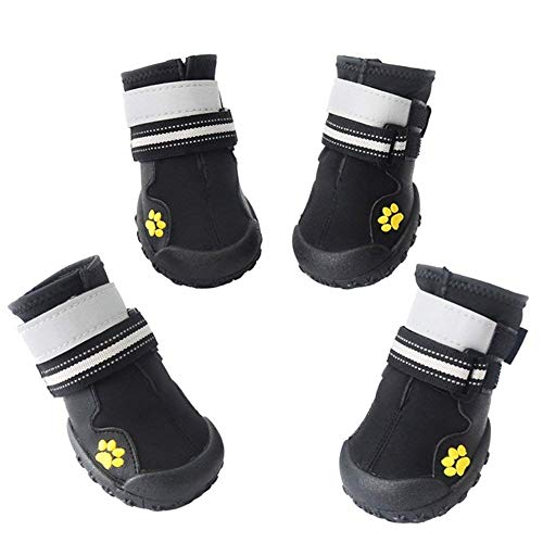 Allpet Dog Boots Waterproof Shoes with Reflective and Velcrorugged Velcro