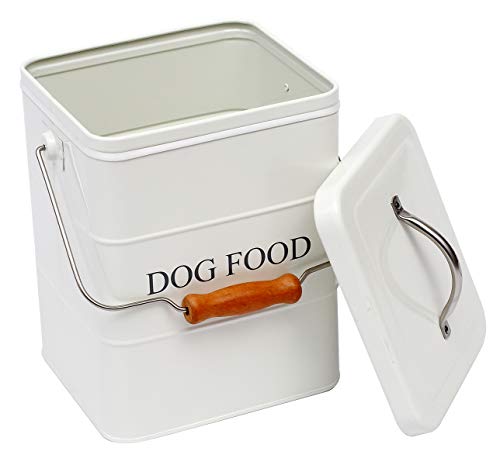 Dog Treat and Food Storage tin with lid and Scoop Included