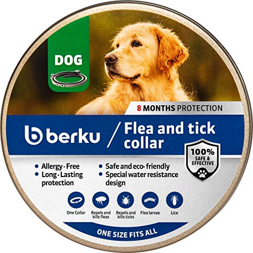 Berku Dog Flea Collar for Flea and Tick Treatment and Prevention