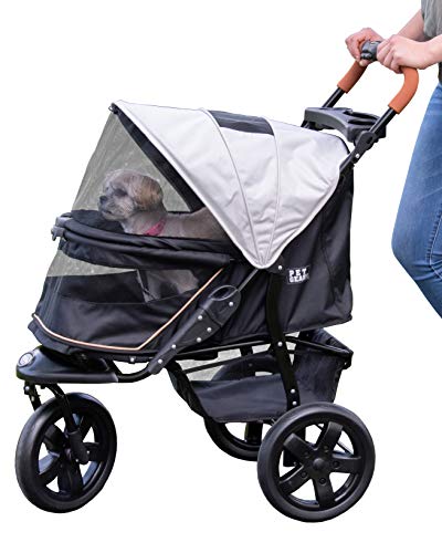 Pet Gear AT3 No-Zip Pet Stroller, Summit Grey