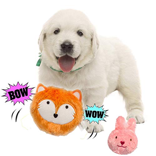 FIRIK Dog Toy Squeaky Automatic Ball Interactive Plush Electronic Motion