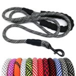 MayPaw Heavy Duty Rope Dog Leash 6Ft, 1/2" Thick Nylon Pet Training Leash, Soft Padded Handle Lead Leash for Large Medium Dogs