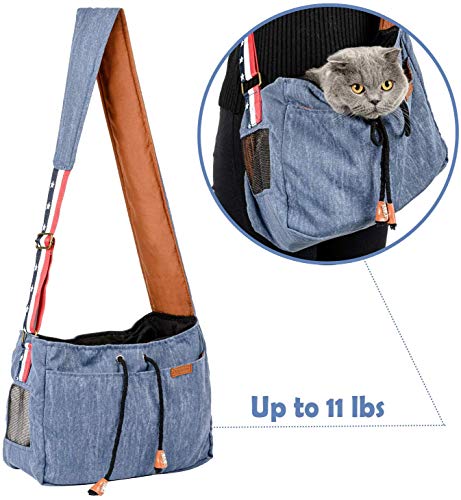 ARELLA Dog Sling for Small Dog Pet Sling Carrier Bag up to 11 lbs Small Dog Sling