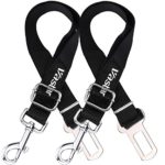 Vastar 2 Packs Adjustable Pet Dog Cat Car Seat Belt Safety Leads Vehicle Seatbelt Harness, Made from Nylon Fabric