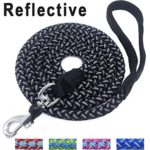 Mycicy 6 Foot Rope Reflective Dog Leash - Nylon Braided Heavy Duty Strong