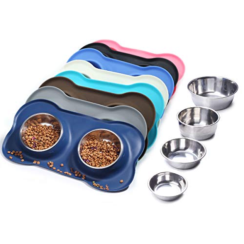 Vivaglory Dog Bowls Stainless Steel Water and Food Bowl Pet Cat Feeder