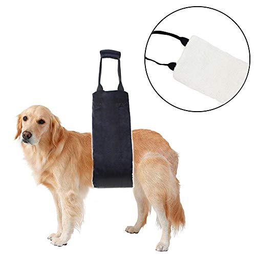 Dog Sling Portable Back Legs Hip Support Harness Soft Assist Lift Harness for Canine Aid and Old K9 Senior Injured Disabled Ligament Rehabilitation and After ACL Surgery