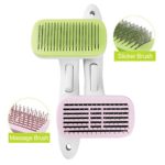 YLONG Pet Grooming Brushes Set Self-Cleaning Slicker Brush and Massage Brush - Image 2