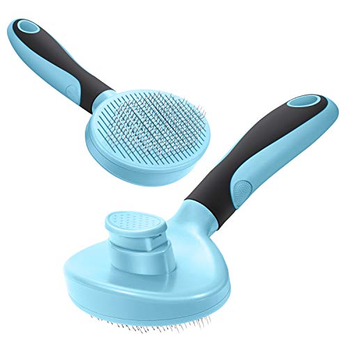 DTTO Dogs Brush & Cats Brush, Self Cleaning Pet Slicker Brush Professional Pet