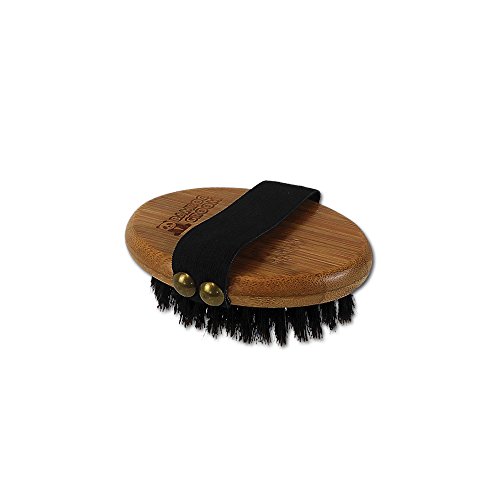 Bamboo Groom Palm Brush with Boar Bristles for Pets