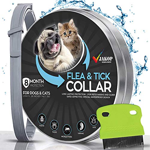 JAKOP Innovations Flea and Tick Collar for Dogs and Cats | Flea Comb