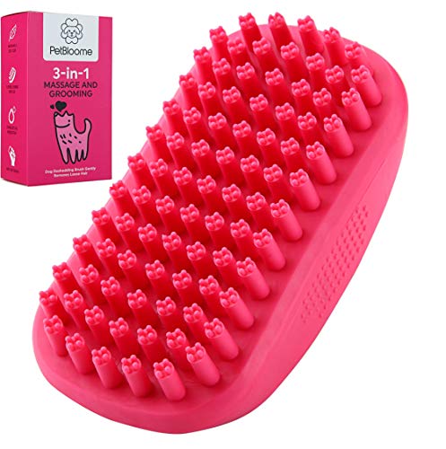 Dog Bath Brush, Grooming Brush and Massager for Pets