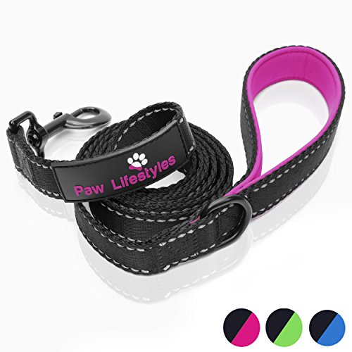 Paw Lifestyles Extra Heavy Duty Dog Leash - 6ft Long - 3mm Thick, Soft Padded Handle for Comfort - Perfect Leashes for Medium and Large Dogs