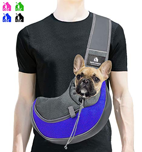 BREADEEP Pet Sling Carrier, Small Dog Cat Sling Bag for Travel