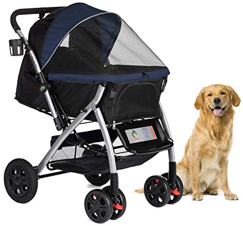 HPZ Pet Rover Premium Heavy Duty Dog/Cat/Pet Stroller Travel Carriage