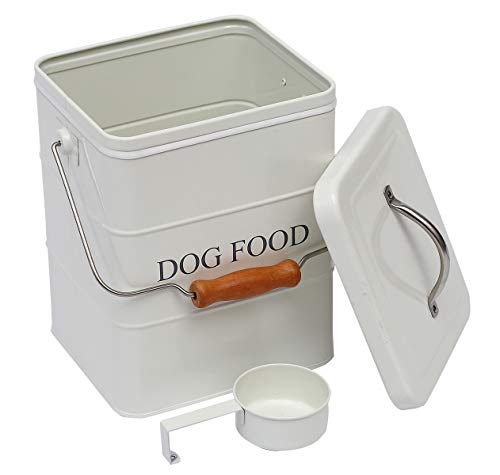 Geyecete Dog Treat and Food Storage Tin with Lid and with Spoon