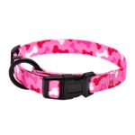 Mile High Life | Dog Collar | Cute Patterns | Soft Smooth Fabric | Small/Medium/Large (Pink Bone, Large Neck 15"-19" -55 lb)