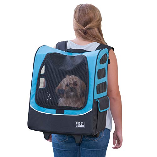 Pet Gear I-GO2 Roller Backpack, Travel Carrier, Car Seat for Cats/Dogs