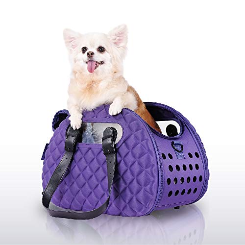 ibiyaya Top and Front Load Airline pet Carrier Bag Under seat for Small Cats and Dogs, a Stylish Alternative to pet Kennel and Dog Purse Products Perfect for Your Plane Trip or a Long Day Out