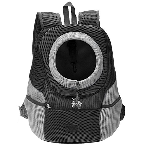 CozyCabin Latest Style Comfortable Dog Cat Pet Carrier Backpack Travel Carrier Bag Front for Small Dogs Puppy Carrier Bike Hiking Outdoor (M, Black)