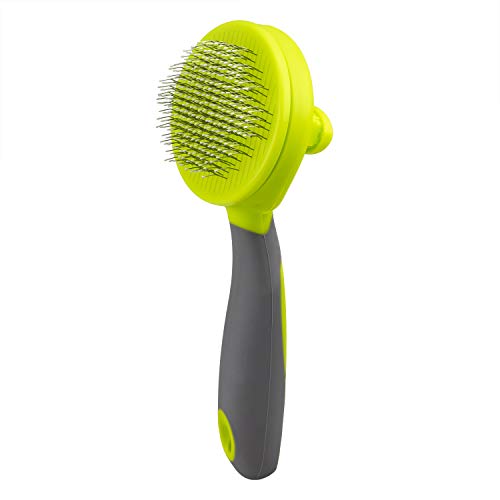 Precious Tails Retractable Slicker Brush for Cats and Dogs, Pet Hair Brush