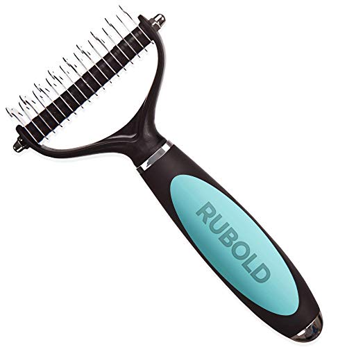 RUBOLD Dematting Tool for Dogs - Cat and Dog Brush for Shedding and Removing