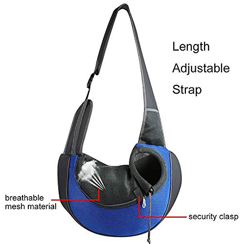 Pet Sling Carrier Bag,Hand-free Small Dog Cat Rabbit Sling Pet Carrier Bag