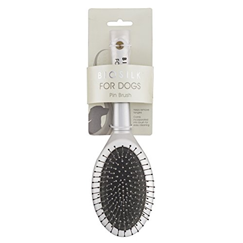 BioSilk for Dogs Pin Brush | Removes Mats, Tangles & Loose Hair From Dogs