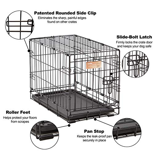 Dog Crate| MidWest iCrate XS Folding Metal Dog Crate w/ Divider Panel ...