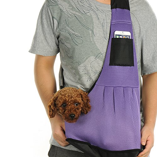 kiwitatá Small Dog Cat Pet Sling Carrier Bag Hands Free Adjustable Puppy Single Shoulder Travel Tote for Cats Dogs Bunny