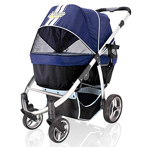 ibiyaya Double Dog Strollers for Large Dogs up to 77 Ibs, Aluminum Frame