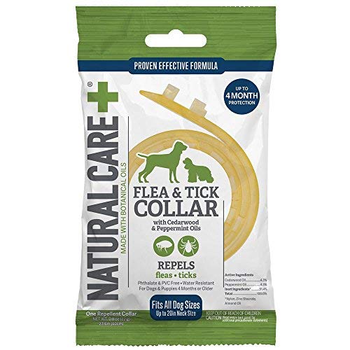 Natural Care Repellent Flea & Tick Collar for Dogs & Puppies, 4 Month Protection