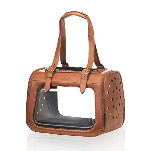 ibiyaya Airline Approved in-Cabin pet Travel Bag for Small Breeds of Cats and Dogs, Opening from Both top and Side, an Alternative to pet Kennel and Dog Carrier Purse Products