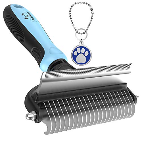Dog Brush and Cat Brush - 2 Sided Pet Grooming Tool for Deshedding