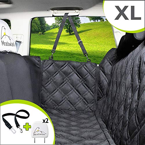 Meadowlark XL Dog Seat Covers Unique Design & Full Car Protection-Doors