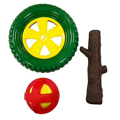 American Pet Supplies Tennis Ball, Frisbee, and Bamboo Stick Set