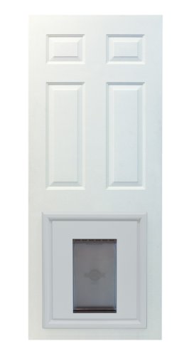 PetSafe Panel Pet Door, Paintable White, Large - Fits into Paneled Doors