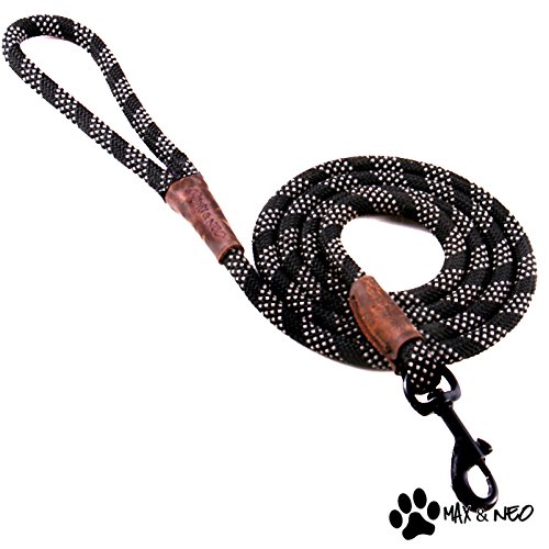 Max and Neo Rope Leash Reflective 6 Foot - We Donate a Leash to a Dog
