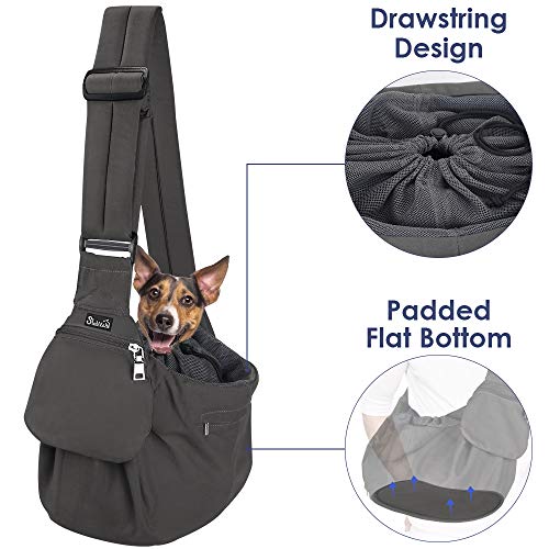 Lukovee Pet Sling Carrier, Dog Papoose Hand Free Puppy Cat Carry Bag