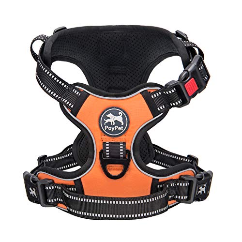 PoyPet No Pull Dog Harness, Reflective Comfortable Vest Harness