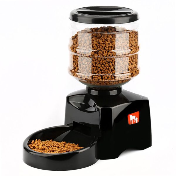 Automatic Pet Feeder with Voice Message Recording and LCD Screen