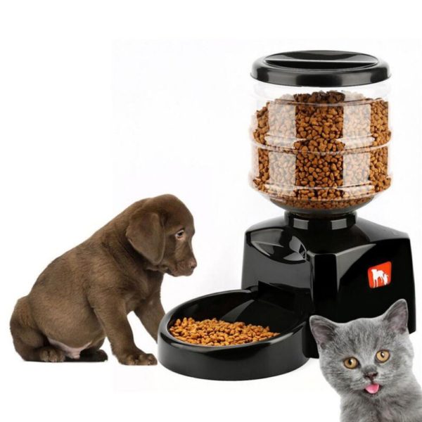 Pet feeder with LCD Display Sound Recording Timer Programmable For Dogs Cats