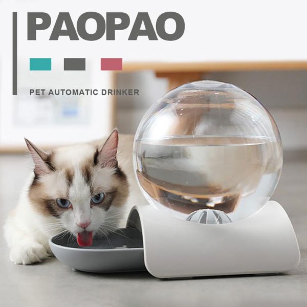 2.8L Bubble Shape Automatic No Wet Mouth Cat Water Fountain