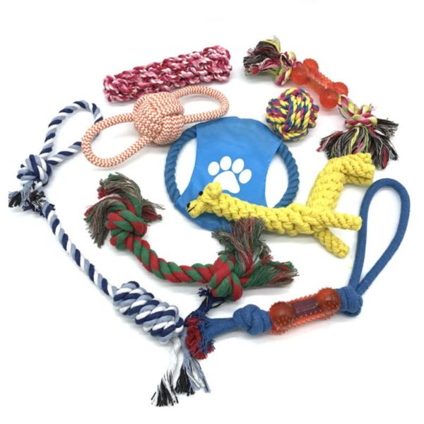 Teeth Dog Pet Chew Rope Toys Set