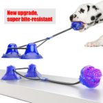 Dog Chew Toy With Double Suction Cups Pet Food Dispenser