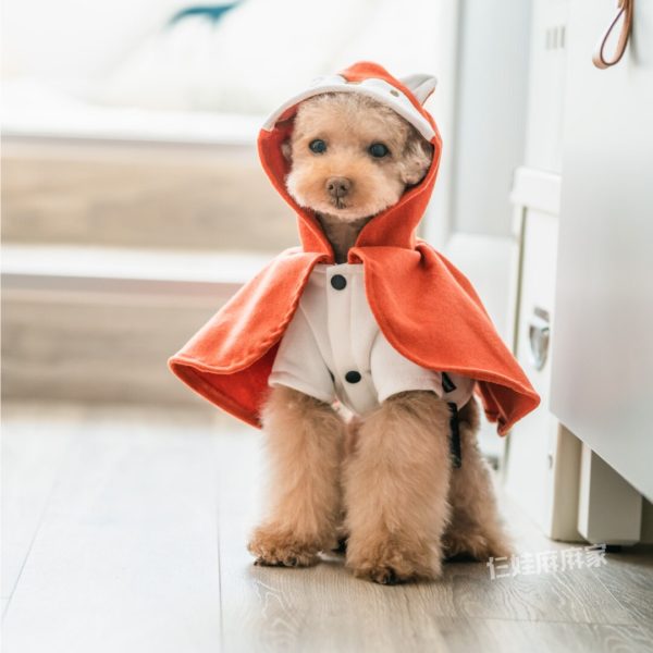Cute Animal Cloak Hoodie For Small Dogs With Leash