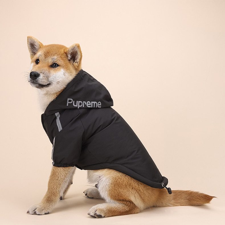 Pupreme Pet Dog Winter Waterproof Coat Pet Dog Winter Waterproof Coat Puppy Warm Jacket The Dog Face Hoodie Reflective Clothing For Small Medium Dogs Cat Pet Clothes